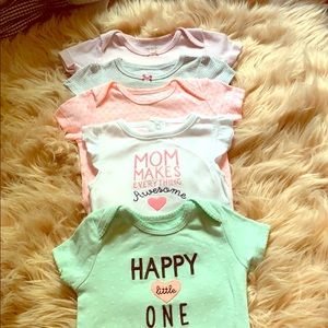 5 Carters Baby Onesies
